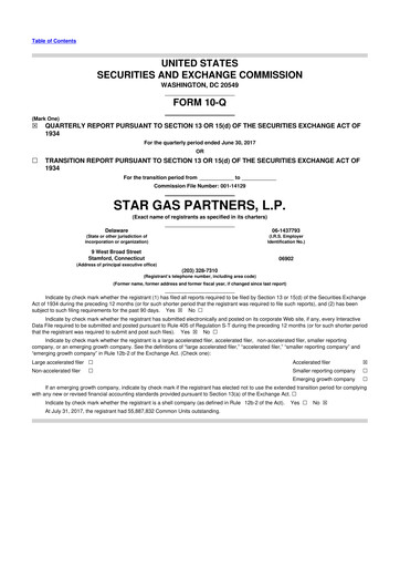 Thumbnail Star Group 10-Q Quarterly Report FY2017 