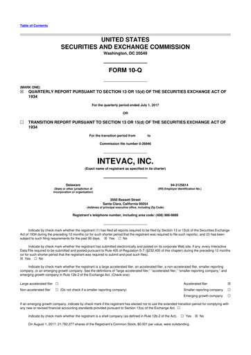 Thumbnail Intevac
 10-Q Quarterly Report FY2017 