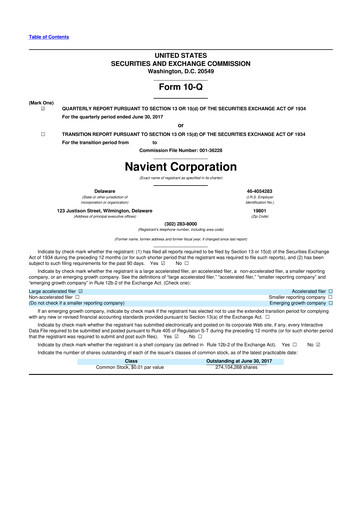 Vorschaubild Navient 10-Q Quartalsbericht 2017 