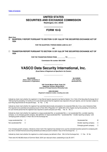 Vorschaubild OneSpan 10-Q Quartalsbericht 2017 