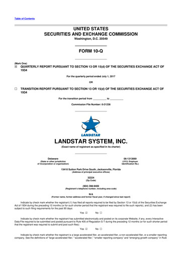 Thumbnail Landstar System
 10-Q Quarterly Report FY2017 
