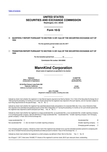 Thumbnail MannKind Corp 10-Q Quarterly Report FY2017 