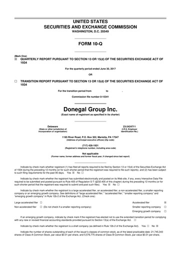 Thumbnail Donegal Group 10-Q Quarterly Report FY2017 