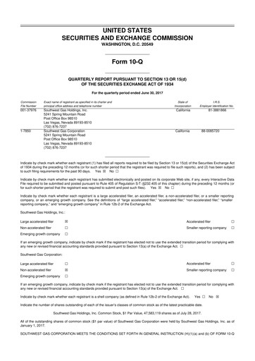 Thumbnail Southwest Gas
 10-Q Quarterly Report FY2017 