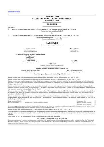 Thumbnail Fabrinet
 10-K Annual Report 2017