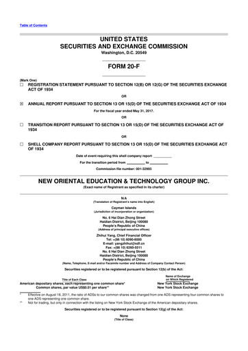 Vorschaubild New Oriental 20-F Jahresbericht 2017