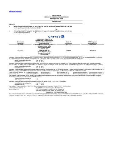 Thumbnail United Airlines Holdings
 10-Q Quarterly Report FY2017 