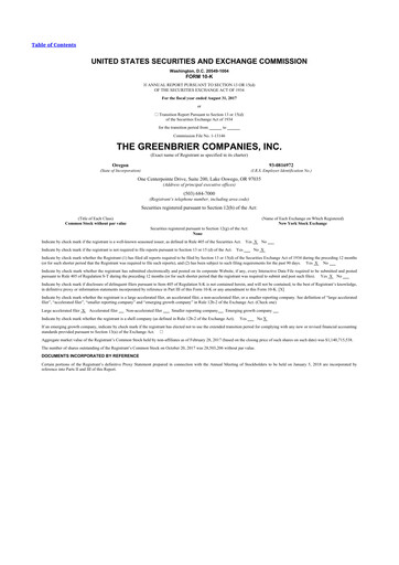 Thumbnail The Greenbrier Companies
 10-K Annual Report 2017