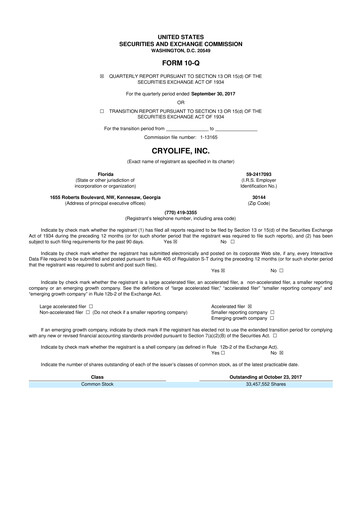 Thumbnail Artivion 10-Q Quarterly Report FY2017 