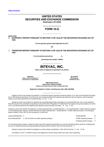 Thumbnail Intevac
 10-Q Quarterly Report FY2017 