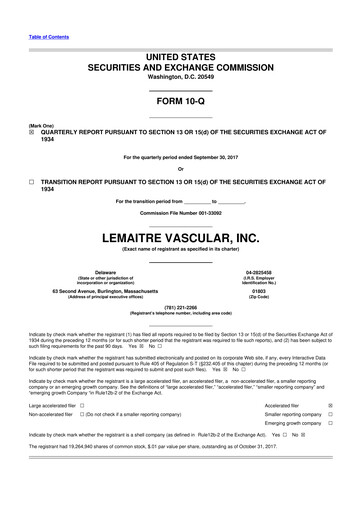 Thumbnail LeMaitre Vascular 10-Q Quarterly Report FY2017 