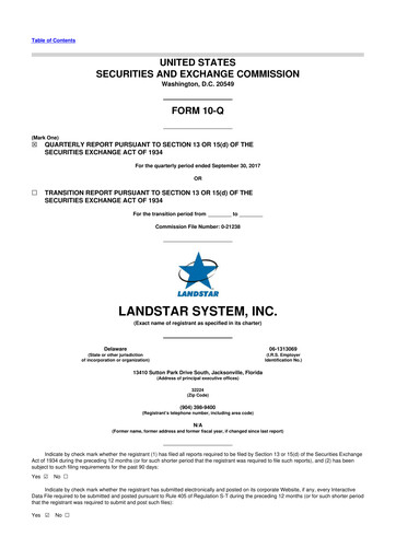 Thumbnail Landstar System
 10-Q Quarterly Report FY2017 