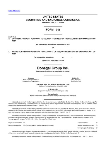Thumbnail Donegal Group 10-Q Quarterly Report FY2017 
