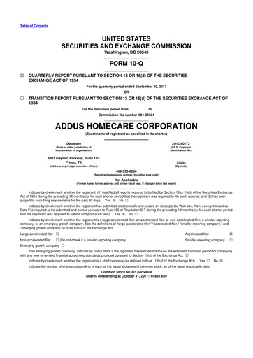 Vorschaubild 
Addus HomeCare 10-Q Quartalsbericht 2017 