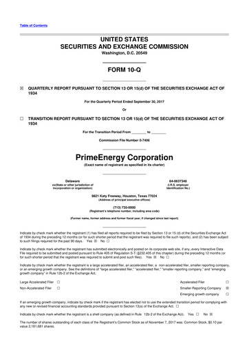 Thumbnail PrimeEnergy Resources 10-Q Quarterly Report FY2017 