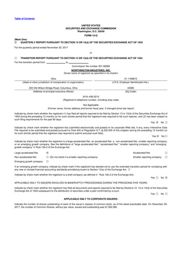 Thumbnail Worthington Enterprises 10-Q Quarterly Report FY2018 