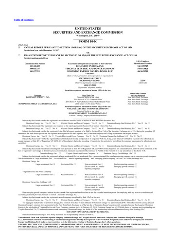 Thumbnail Dominion Energy 10-K Annual Report 