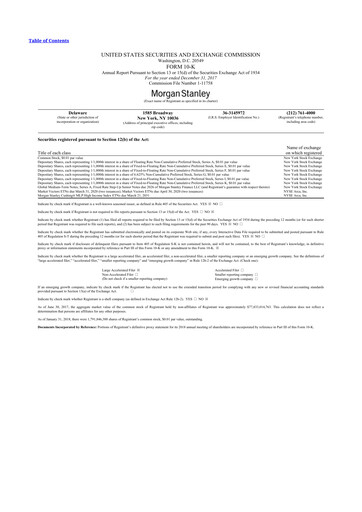 Thumbnail Morgan Stanley 10-K Annual Report 2017