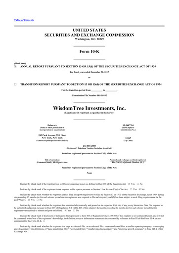 Thumbnail WisdomTree
 10-K Annual Report 2017