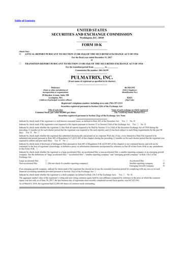 Thumbnail Pulmatrix 10-K Annual Report 2017