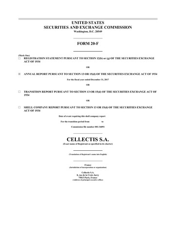 Thumbnail Cellectis 20-F Annual Report 2017