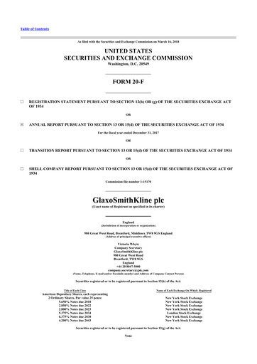 Miniature GSK plc 20-F Rapport annuel 