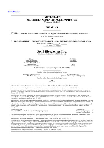 Thumbnail Solid Biosciences
 10-K Annual Report 