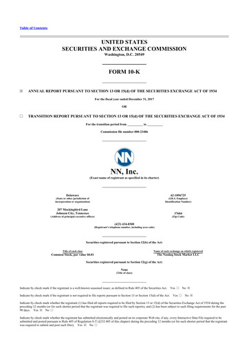 Vorschaubild NN, Inc.
 10-K Jahresbericht 2017