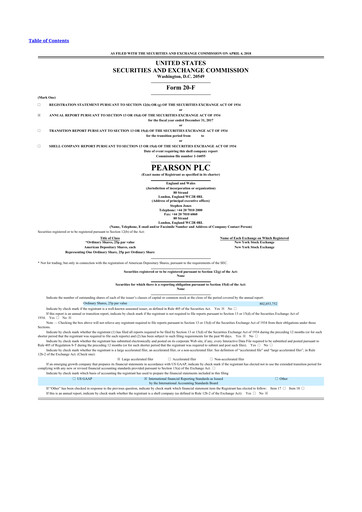 Miniature Pearson 20-F Rapport annuel 2017