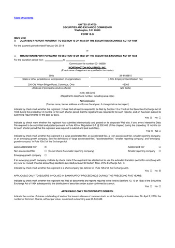 Thumbnail Worthington Enterprises 10-Q Quarterly Report FY2018 