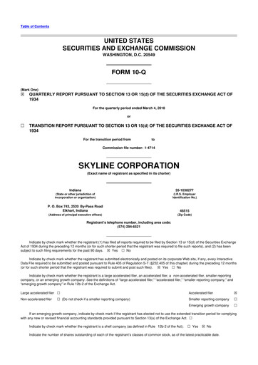 Miniature Champion Homes 10-Q Rapport trimestriel 2018 