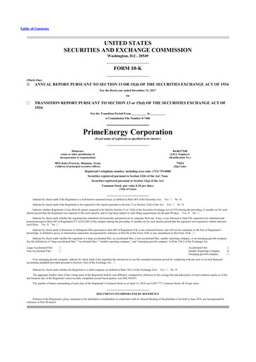 Thumbnail PrimeEnergy Resources 10-K Annual Report 2017