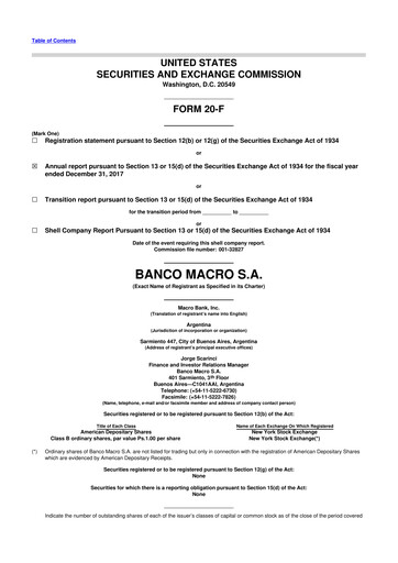Thumbnail Banco Macro
 20-F Annual Report 