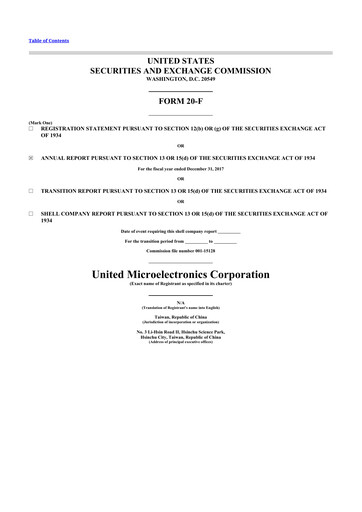 Thumbnail United Microelectronics 20-F Annual Report 2017