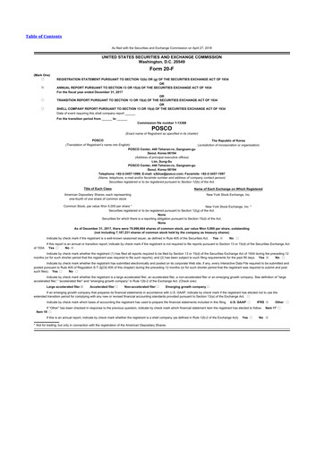 Miniature POSCO 20-F Rapport annuel 2017