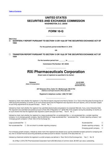 Thumbnail Phio Pharmaceuticals 10-Q Quarterly Report FY2018 