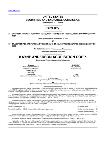 Thumbnail Kinetik 10-Q Quarterly Report FY2018 