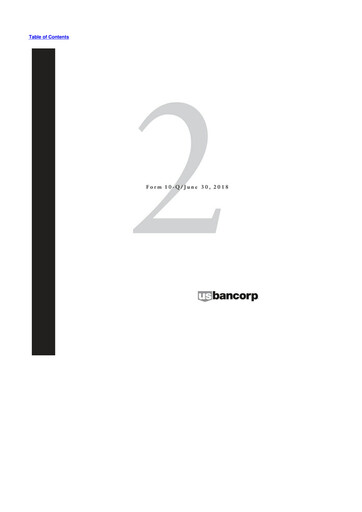 Miniature U.S. Bancorp 10-Q Rapport trimestriel 2018 