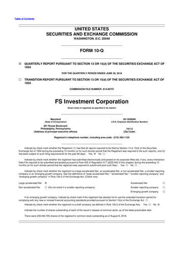 Vorschaubild FS KKR Capital
 10-Q Quartalsbericht  