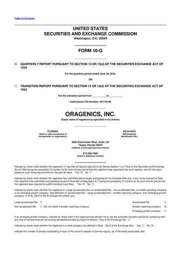 Thumbnail Oragenics 10-Q Quarterly Report FY2018 