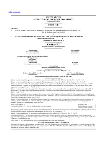 Thumbnail Fabrinet
 10-K Annual Report 2018