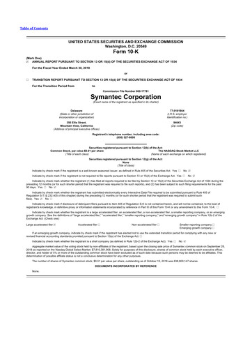 Thumbnail Gen Digital 10-K Annual Report 2018