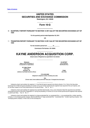 Thumbnail Kinetik 10-Q Quarterly Report FY2018 