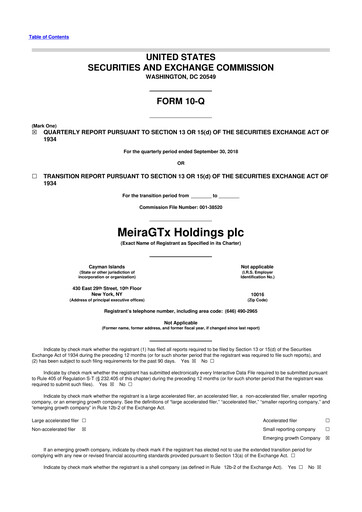 Thumbnail MeiraGTx 10-Q Quarterly Report FY2018 