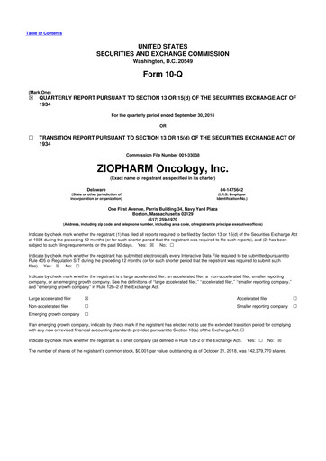 Vorschaubild Alaunos Therapeutics 10-Q Quartalsbericht 2018 