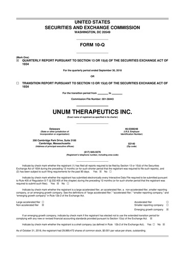 Miniature Cogent Biosciences 10-Q Rapport trimestriel 2018 