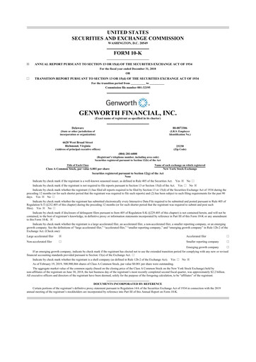 Thumbnail Genworth Financial
 10-K Annual Report 2018