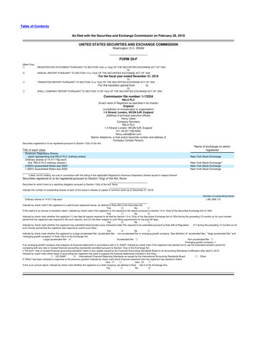 Thumbnail RELX 20-F Annual Report 