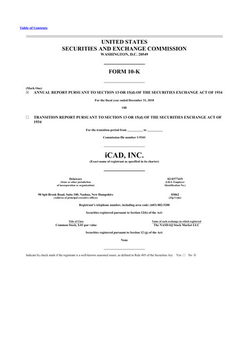 Vorschaubild iCAD 10-K Jahresbericht 2018