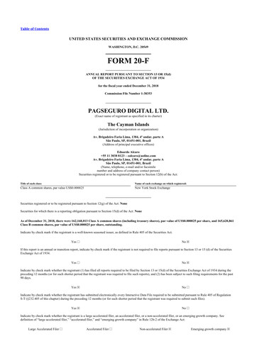 Thumbnail PagSeguro 20-F Annual Report 2018